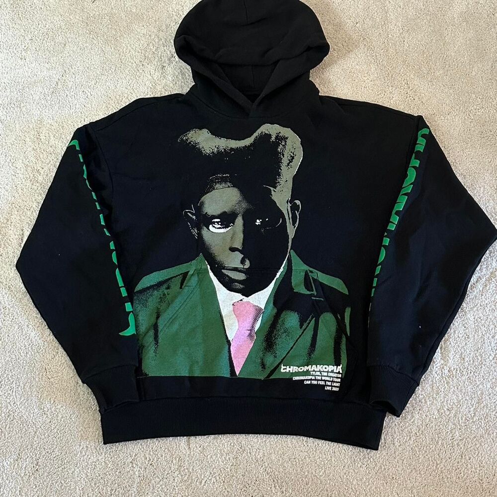 Tyler The Creator Chromakopia black hoodie Size S